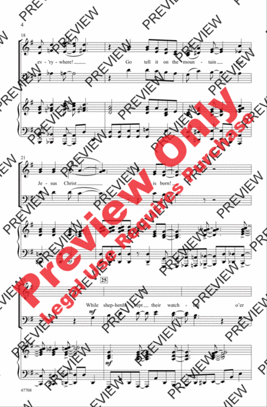 Go Tell It! 3-Part scores gallery preview page 4