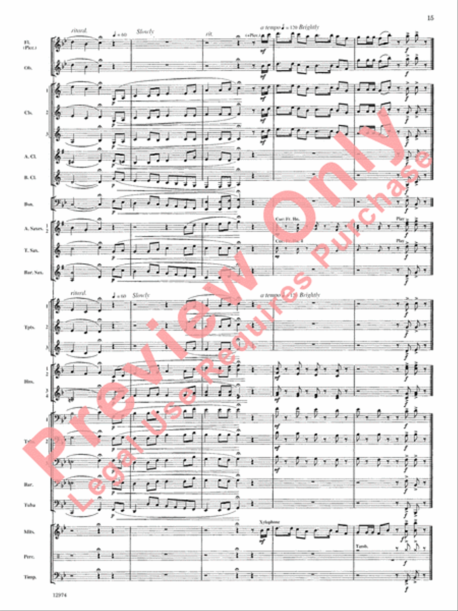 Cumberland Cross Concert Band scores gallery preview page 16