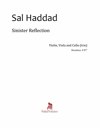 Sinister Reflection (violin, viola and cello) Op. 6