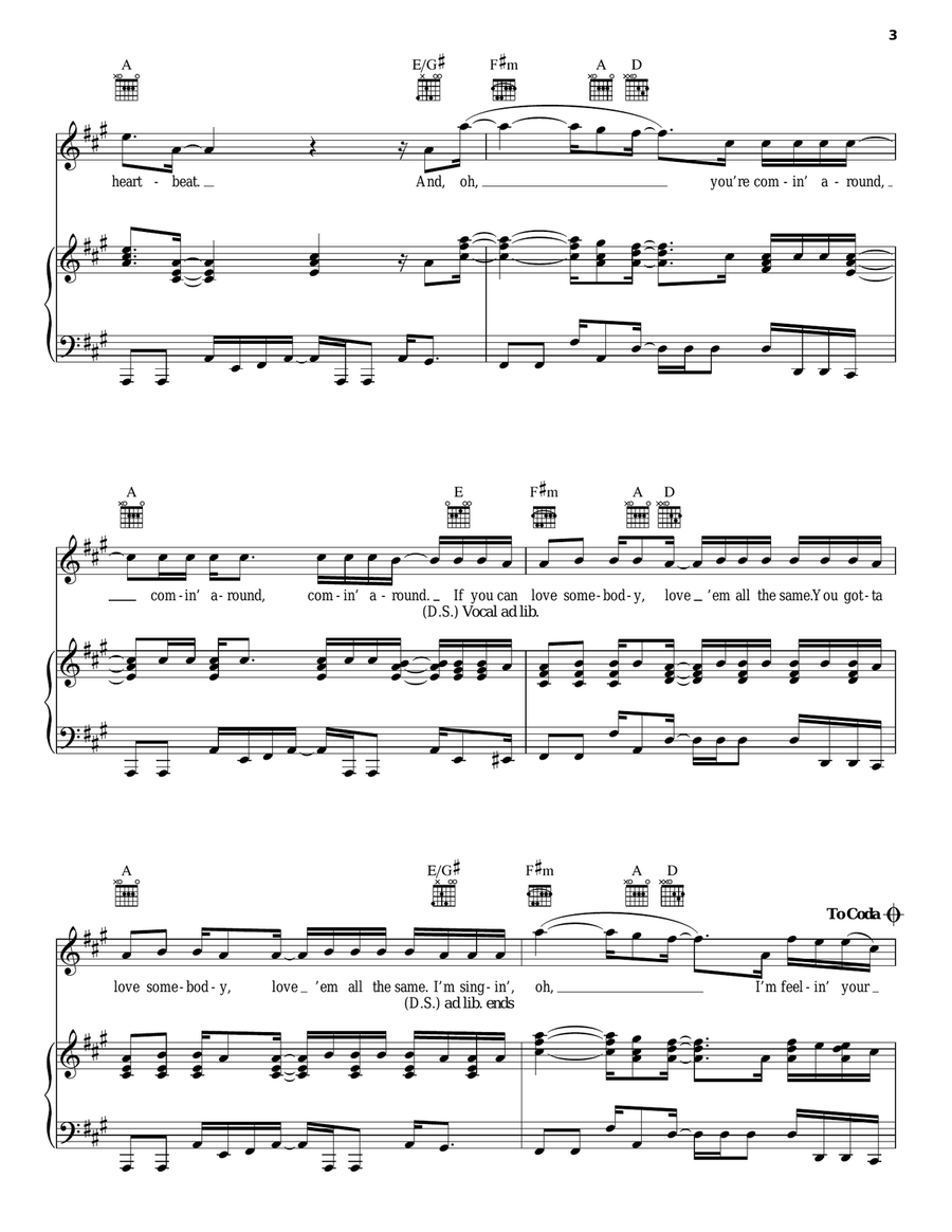 Heartbeat Piano, Vocal, Guitar scores gallery preview page 3