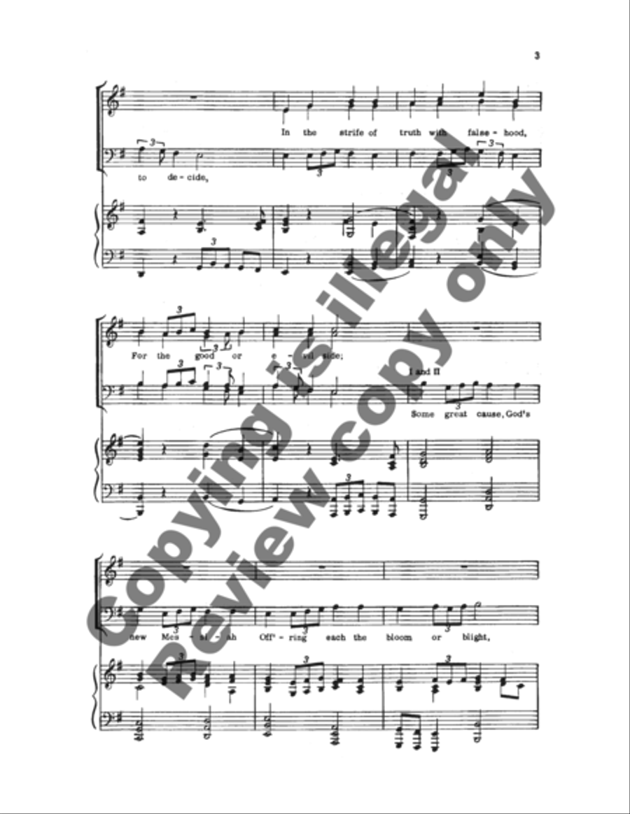 Once to Every Man and Nation TTBB scores gallery preview page 10