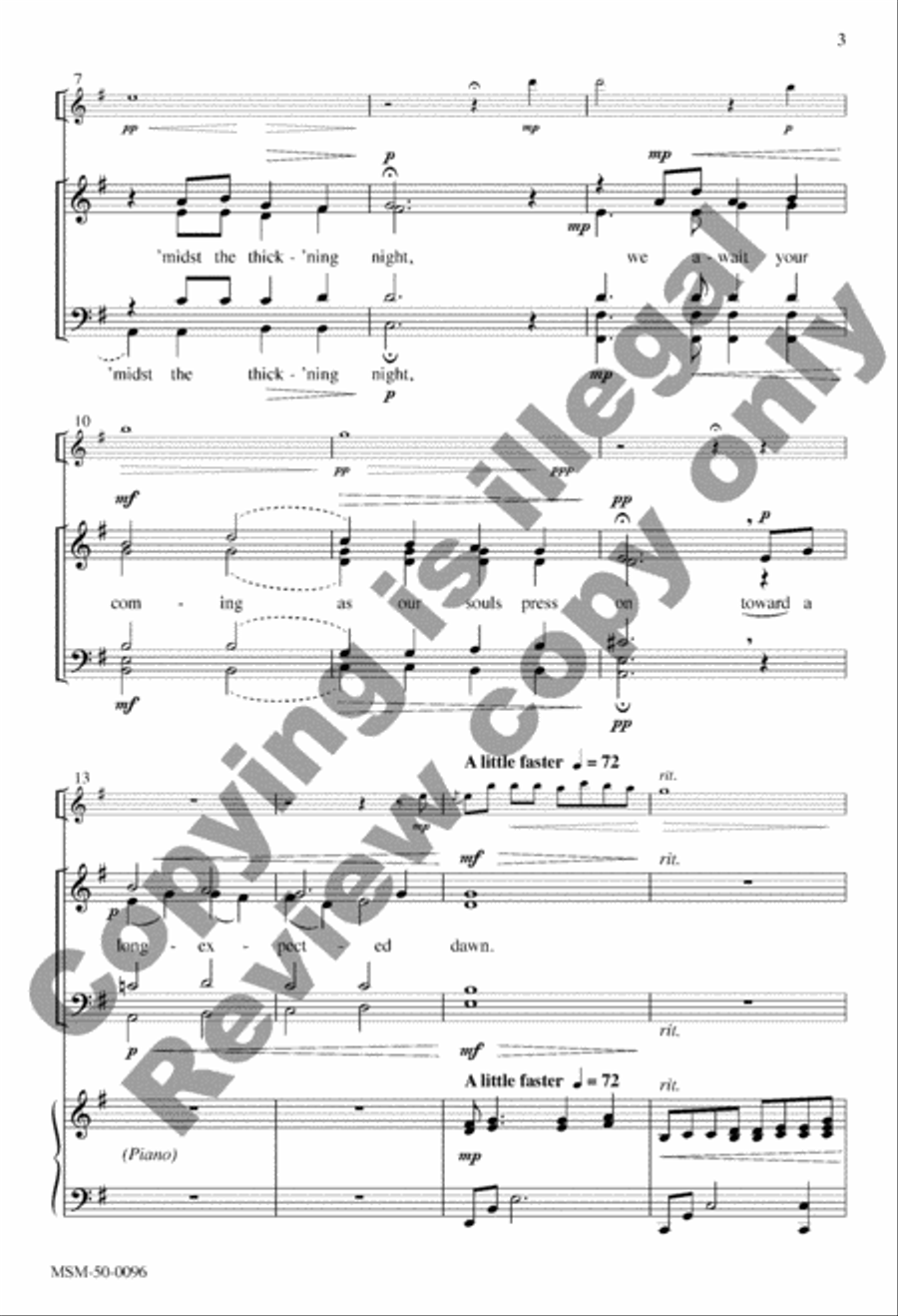 Long-Expected Dawn 4-Part scores gallery preview page 3