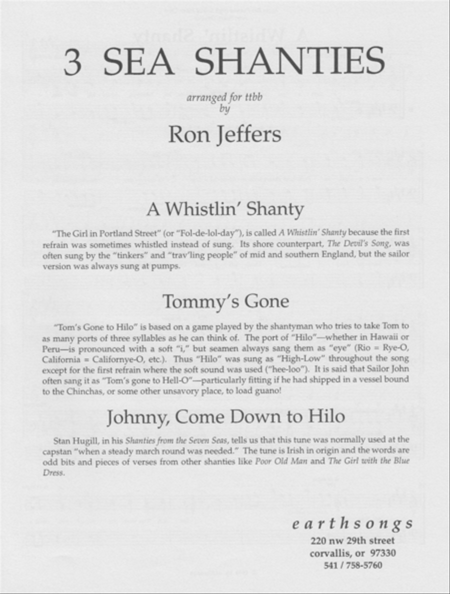 sea shanties sea shanties TTB scores gallery preview page 1