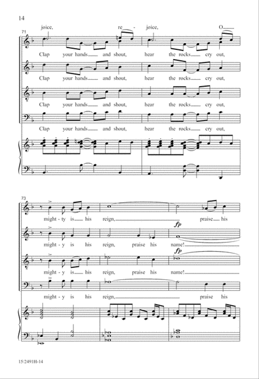 O Clap Your Hands O Clap Your Hands 4-Part scores gallery preview page 15