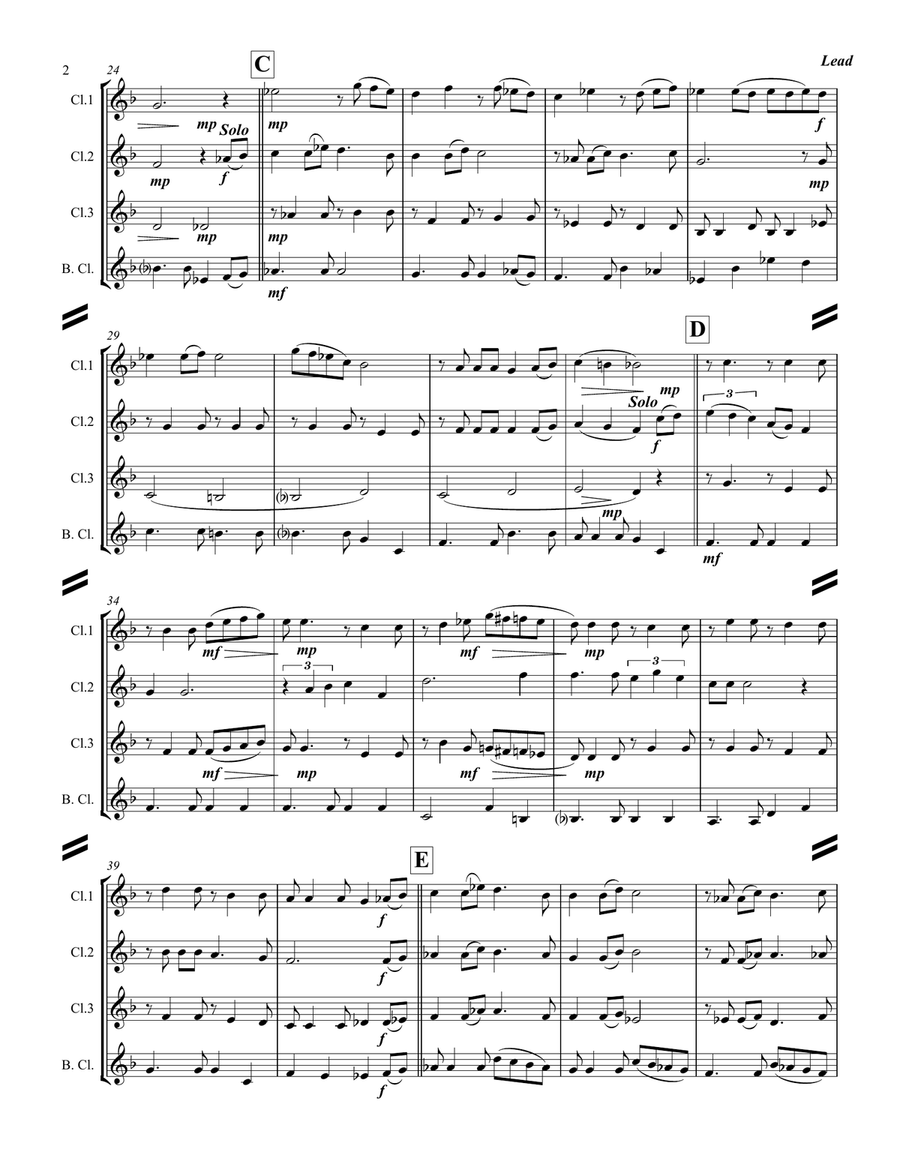 Merry Christmas, Darling Woodwind Ensemble scores gallery preview page 3