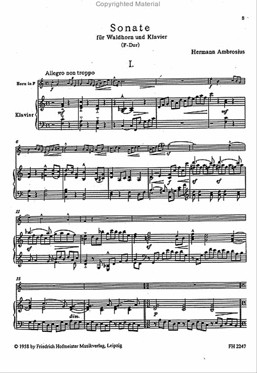 Sonate für Waldhorn und Klavier (F-Dur) Piano scores gallery preview page 2