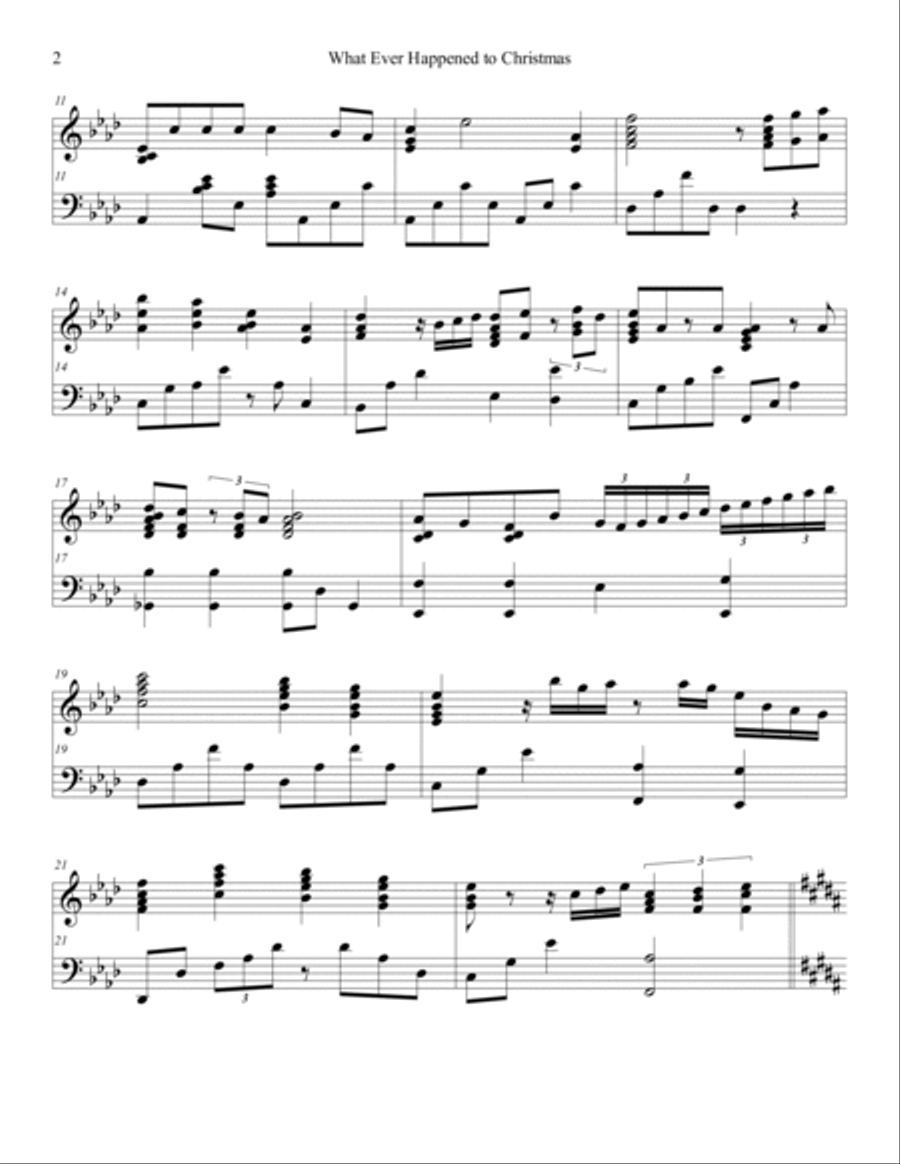 Whatever Happened To Christmas Piano Solo scores gallery preview page 2
