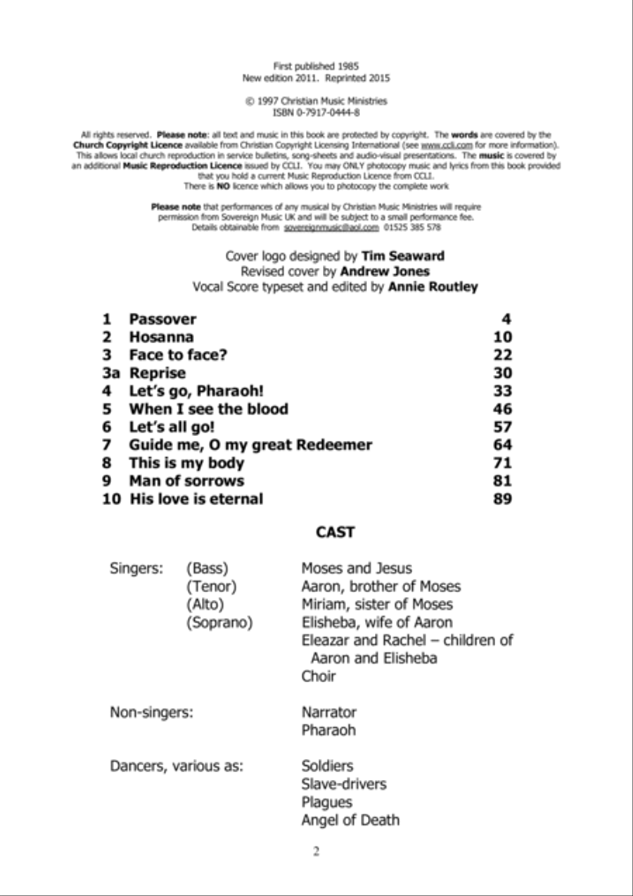 From Pharaoh To Freedom - a Roger Jones musical 4-Part scores gallery preview page 3