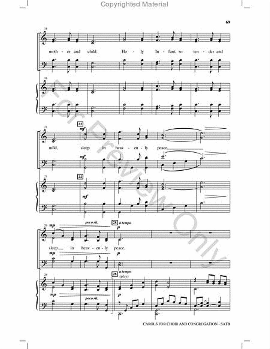 Carols for Choir and Congregation Choir scores gallery preview page 68
