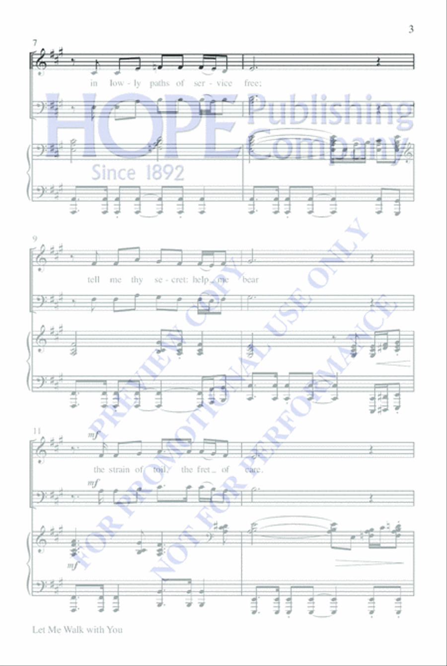 Let Me Walk with You 4-Part scores gallery preview page 3