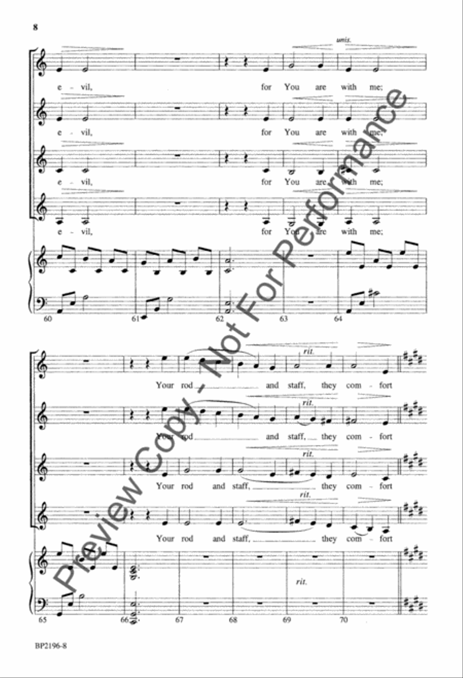 Psalm 23 - Courtney - SSAA SSAA scores gallery preview page 9