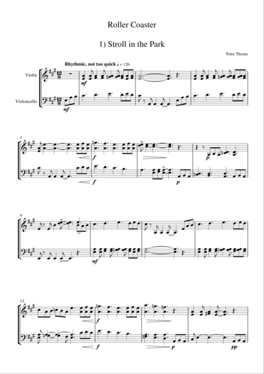 Roller Coaster String Duet scores gallery preview page 1