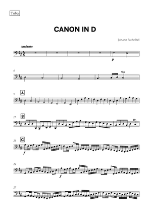 Book cover for Canon in D (for Tuba)