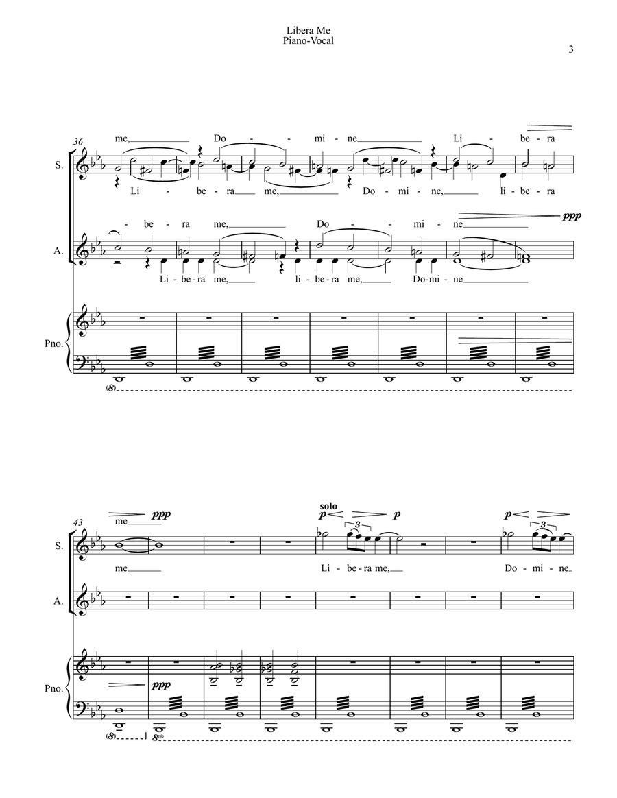 Libera Me SSA scores gallery preview page 3