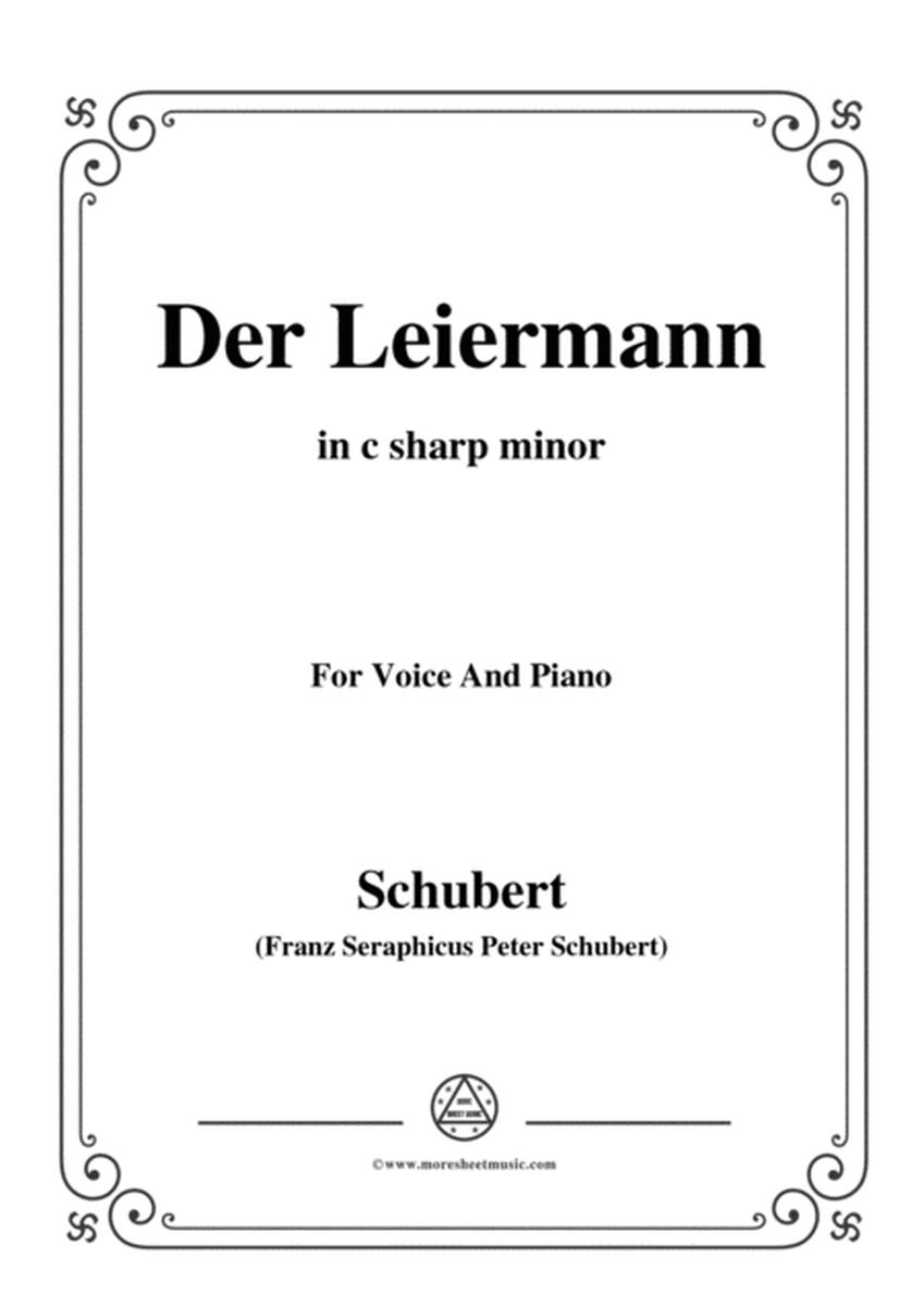Schubert-Der Leiermann,in c sharp minor,Op.89 No.24,for Voice and Piano image number null
