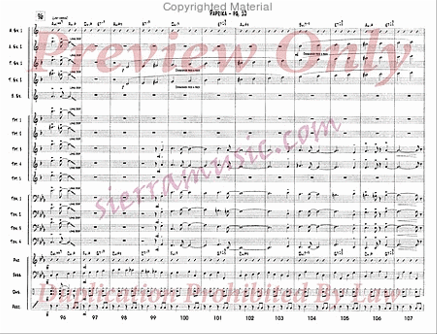 Paprika (MM 1 - Suite Seasonings) Big Band scores gallery preview page 11