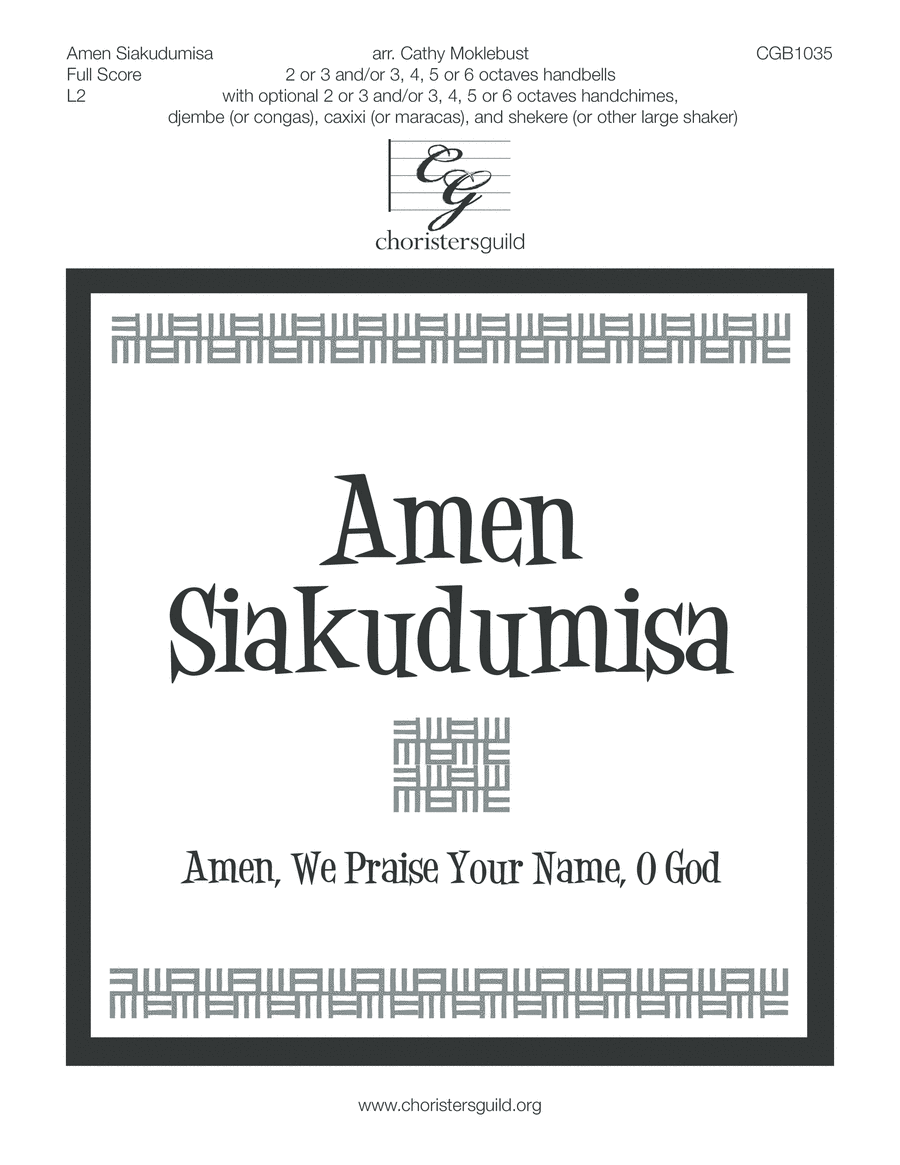 Amen Siakudumisa - Full Score Handbell Choir scores gallery preview page 1