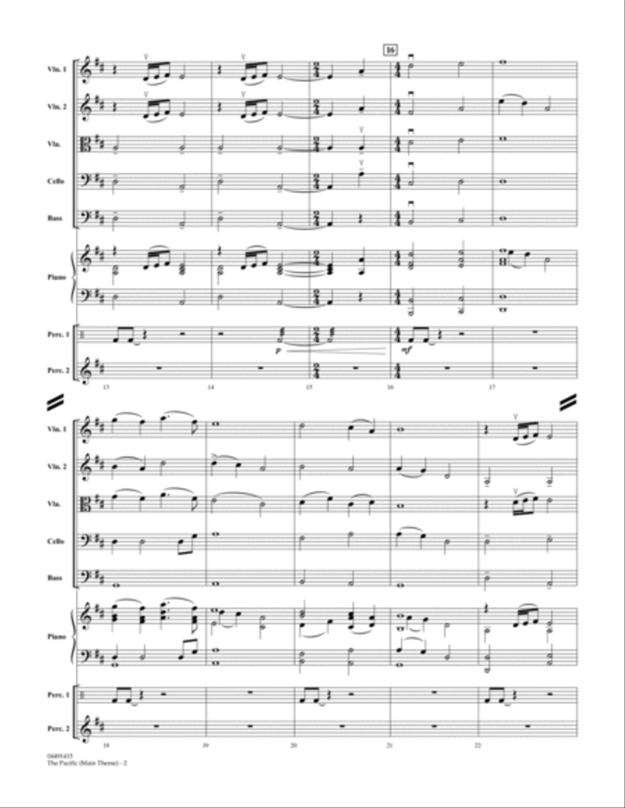 The Pacific (Main Title) - Conductor Score (Full Score) String Orchestra scores gallery preview page 2