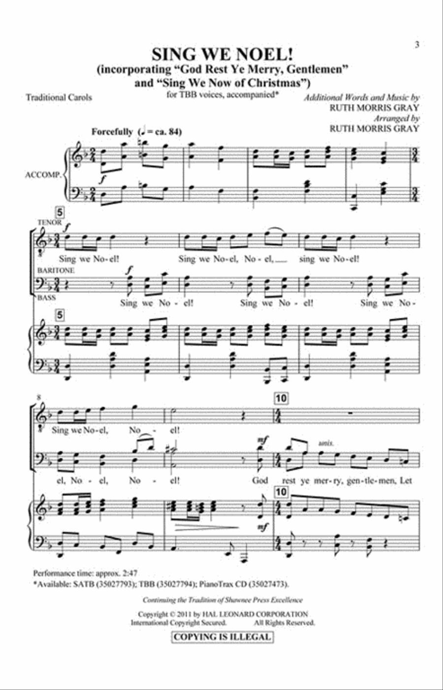 Sing We Noel! 3-Part scores gallery preview page 2