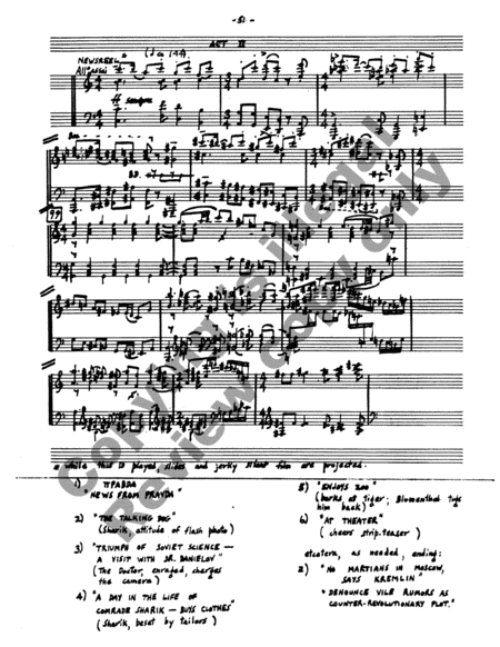 The Murder of Comrade Sharik (Piano/Vocal Score)