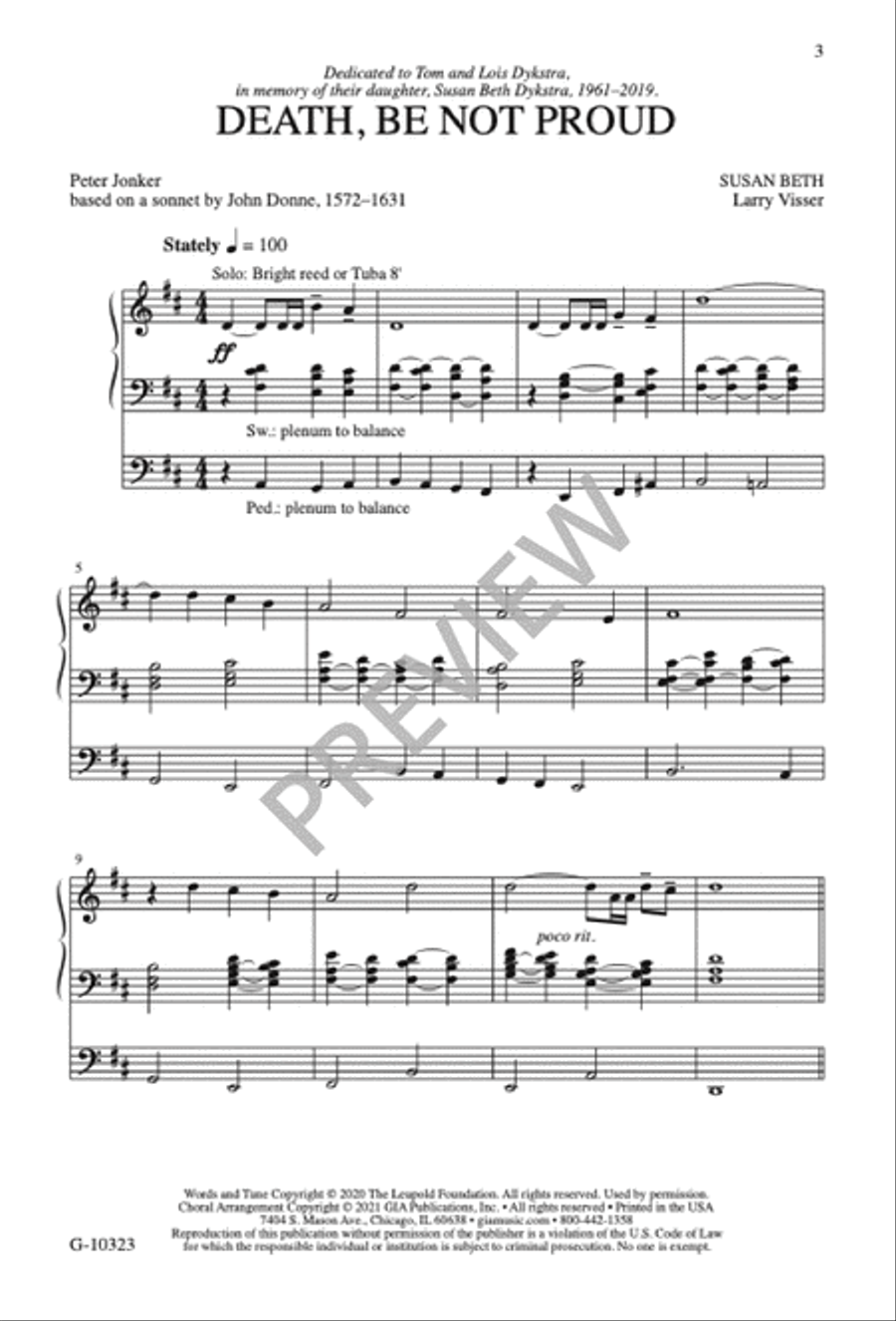Death, Be Not Proud 4-Part scores gallery preview page 4