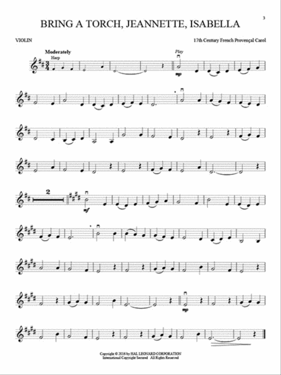 Christmas Classics for Violin Violin Solo scores gallery preview page 4
