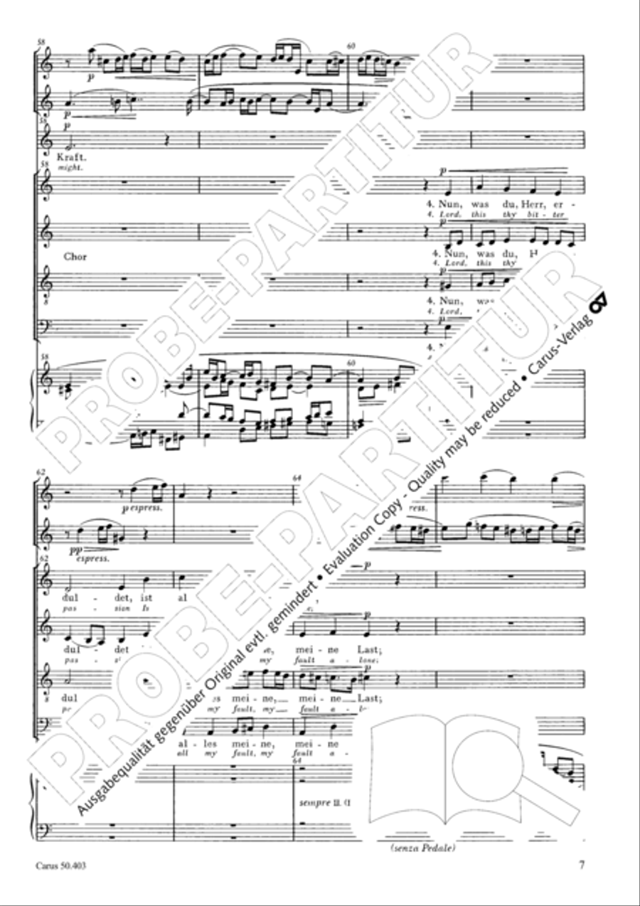 O sacred head, sore wounded (O Haupt voll Blut und Wunden) 4-Part scores gallery preview page 8