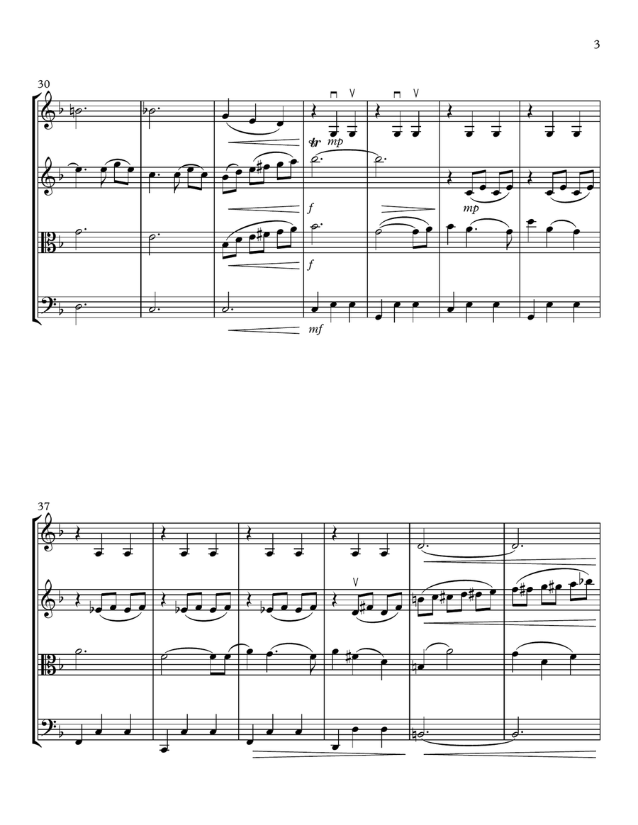 Married Life String Quartet scores gallery preview page 3