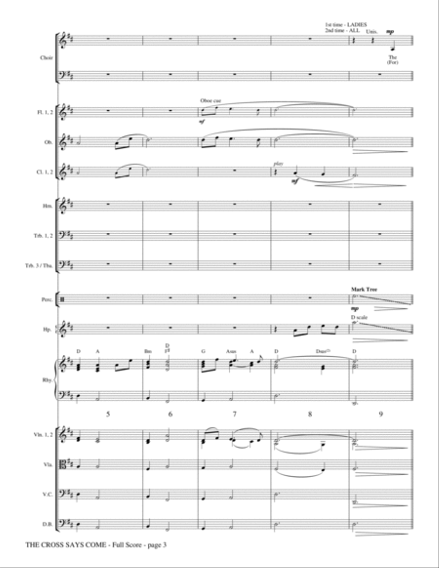 The Cross Says Come - Full Score Choir scores gallery preview page 2