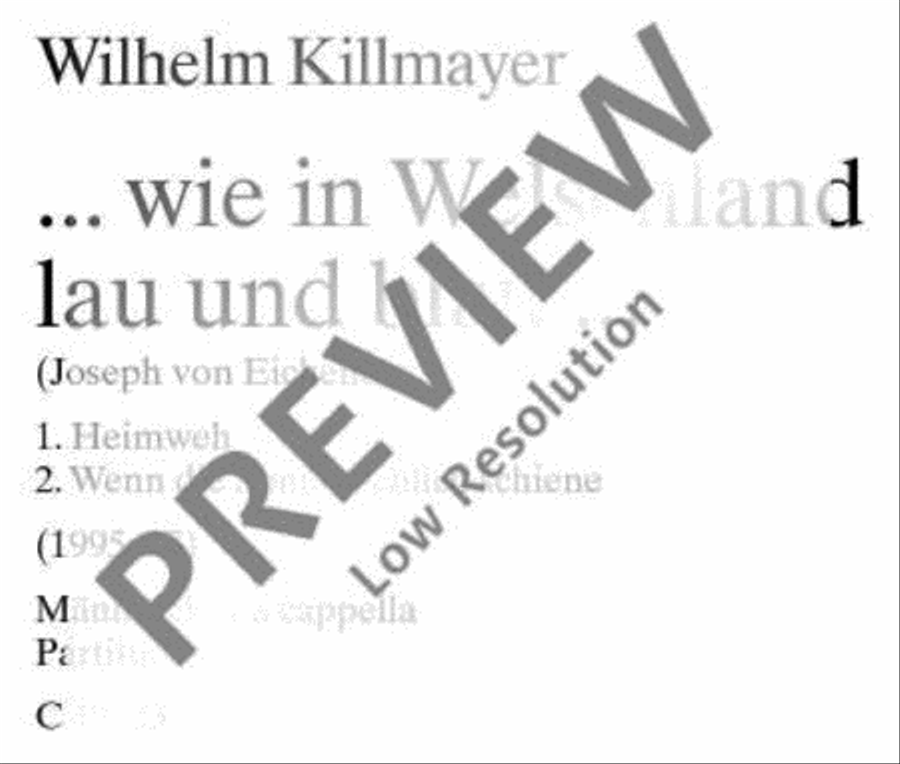 ... wie in Welschland lau und blau ... TTBB scores gallery preview page 2