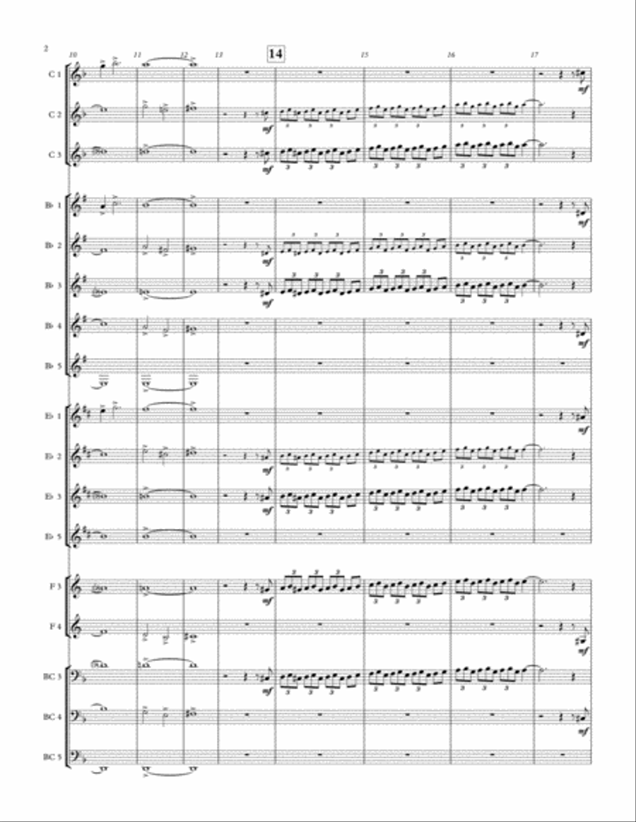 Toccata and Fugue - Adaptable Arrangement Concert Band scores gallery preview page 2