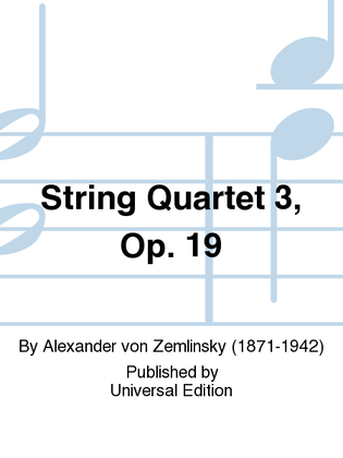 Book cover for String Quartet 3, Op. 19