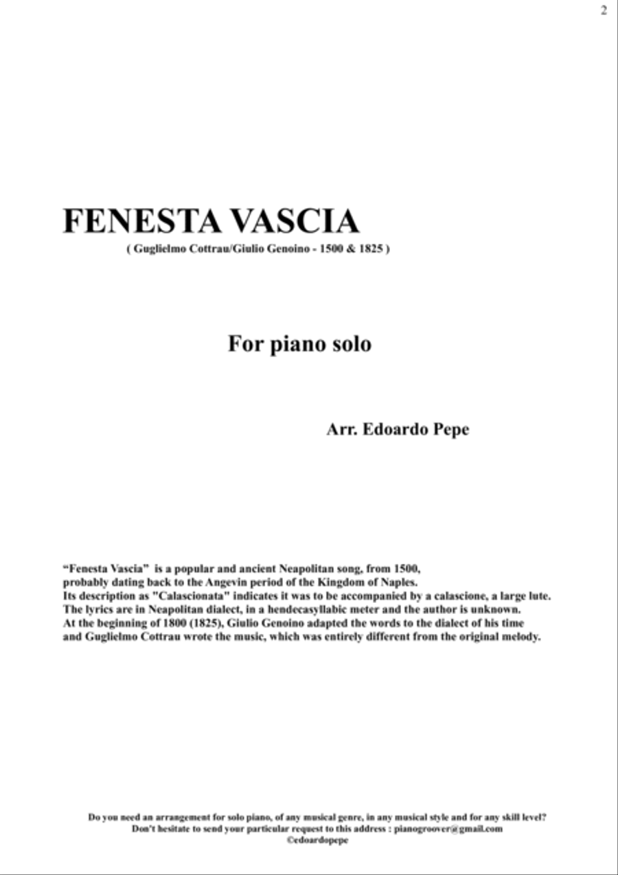 Six famous Neapolitan songs Piano Solo scores gallery preview page 3