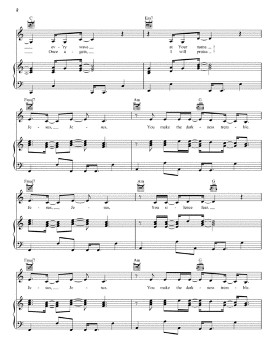 Tremble Piano, Vocal, Guitar scores gallery preview page 2