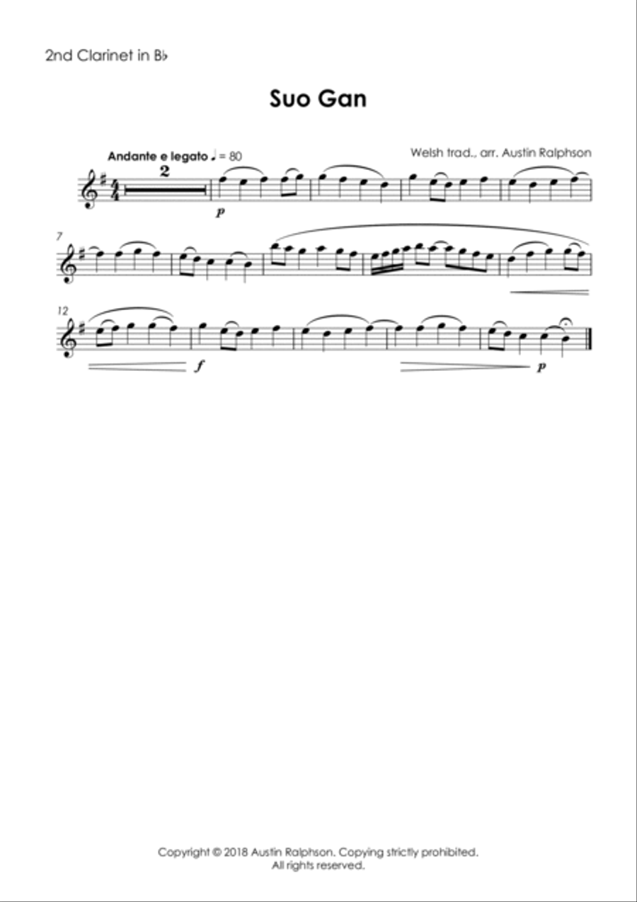 Suo Gan - clarinet quintet Clarinet Quintet scores gallery preview page 4