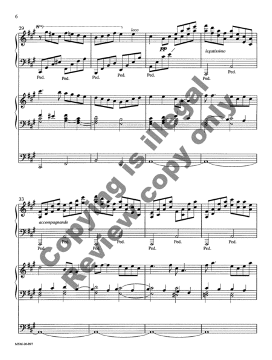 Spiritual He's Got the Whole World in His Hands Harp scores gallery preview page 6