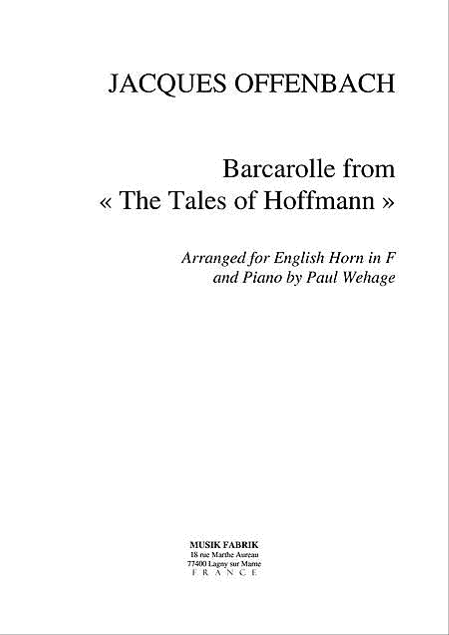 Barcarolle (Contes d'Hoffmann) English Horn scores gallery preview page 1