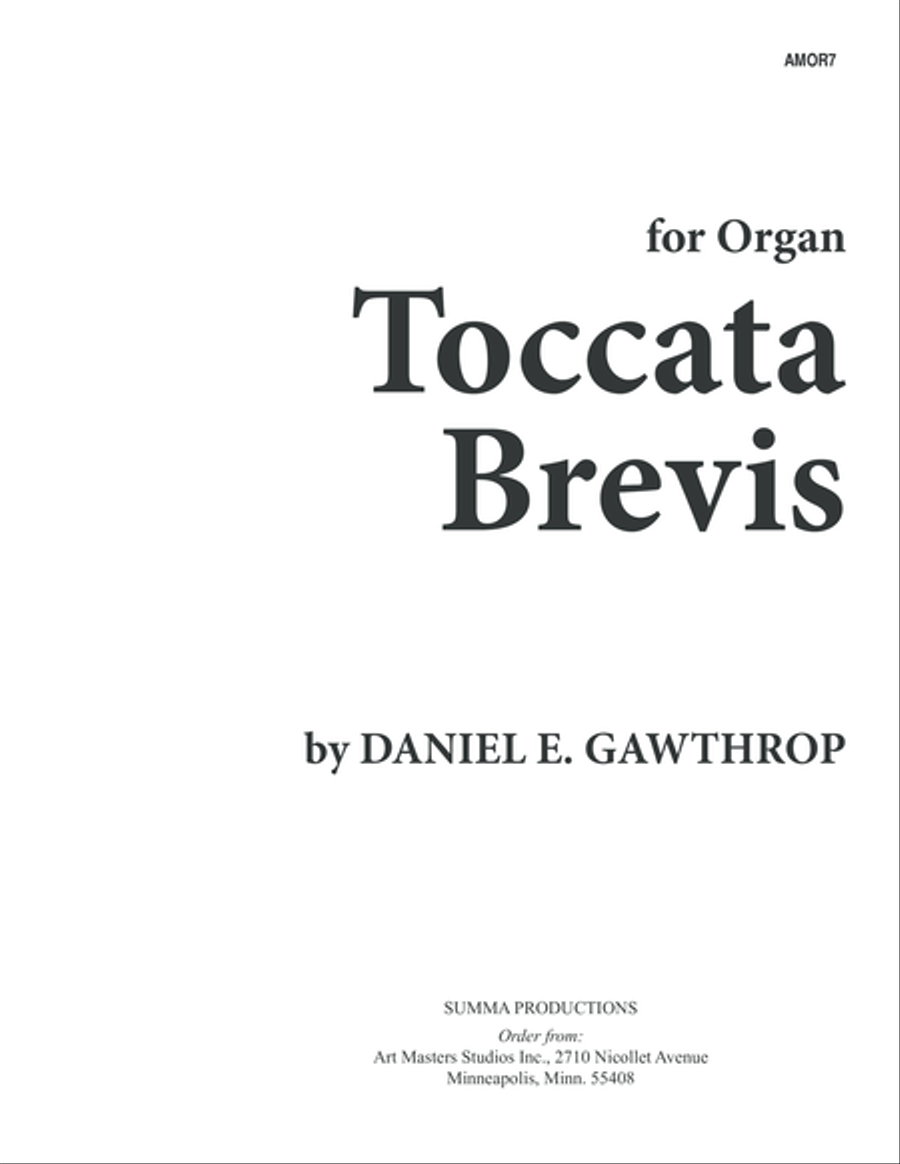Toccata Brevis Toccata Brevis Organ scores gallery preview page 1