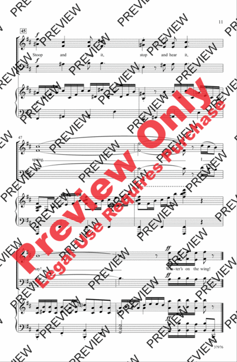 Winter's on the Wing (from The Secret Garden) 3-Part scores gallery preview page 11