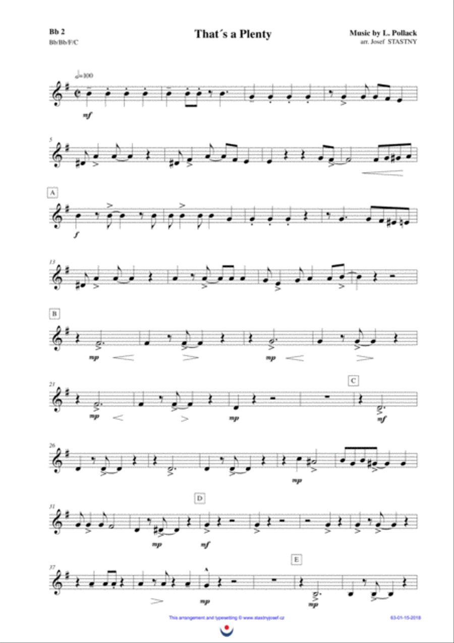 That´s a Plenty Brass Ensemble scores gallery preview page 6