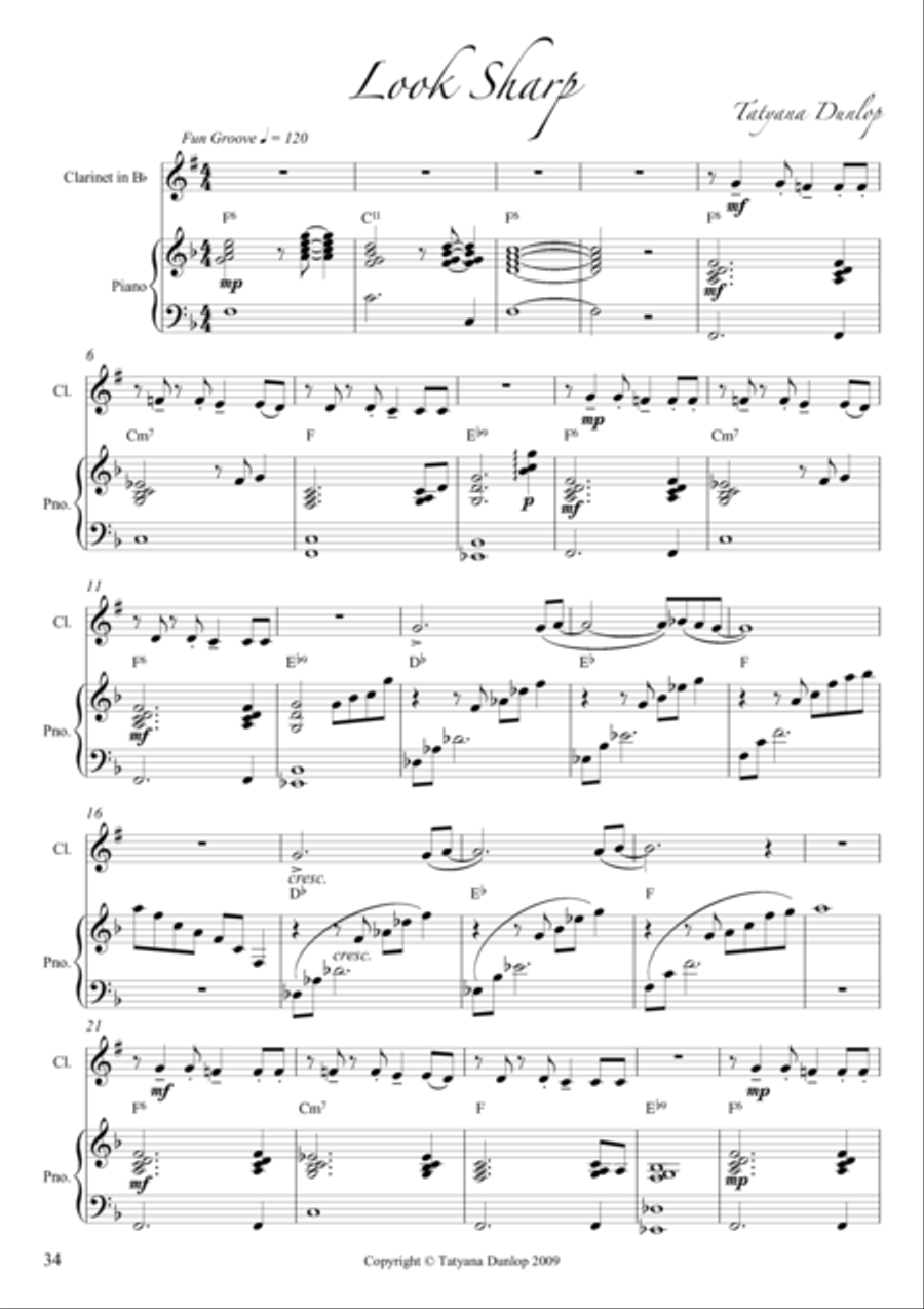 Look Sharp Clarinet scores gallery preview page 1