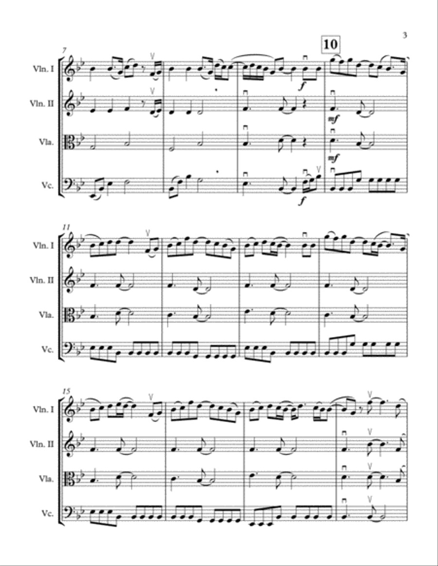 10,000 Hours String Quartet scores gallery preview page 3
