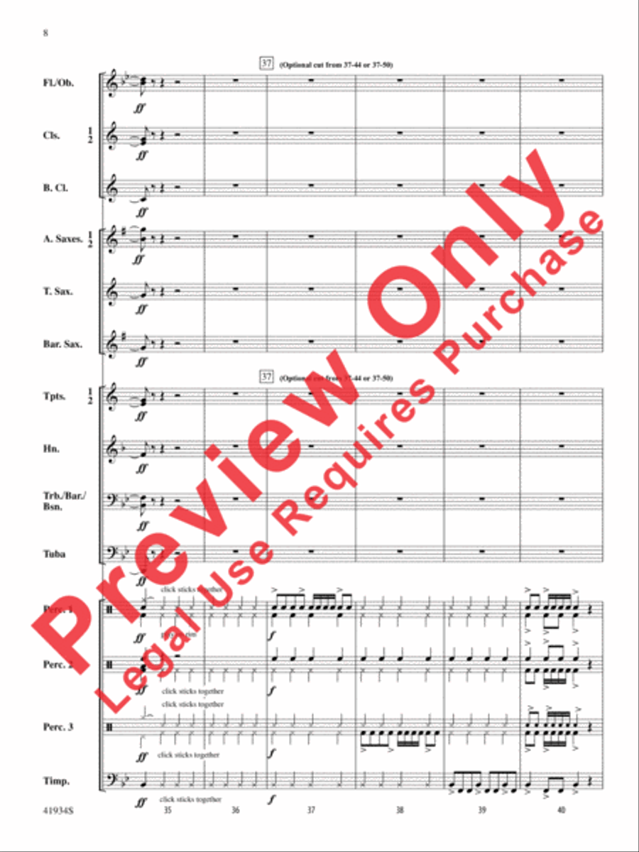 Little Drummer Dudes! Concert Band scores gallery preview page 9