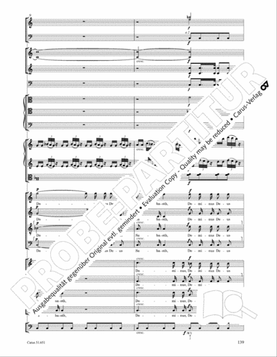 C Minor Mass, K. 427 (Missa in c KV 427) 4-Part scores gallery preview page 155