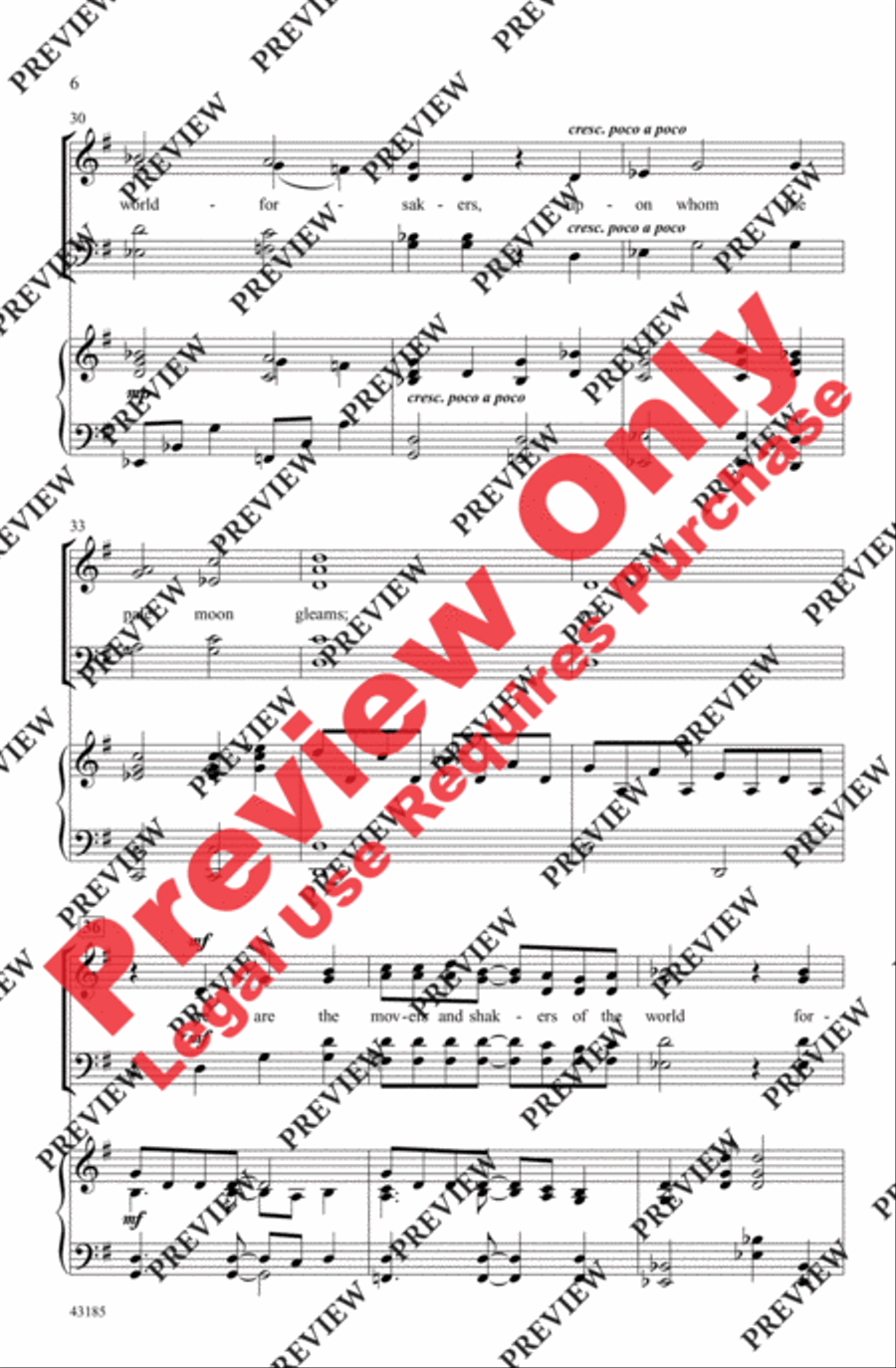 We Are the Music-Makers 4-Part scores gallery preview page 6