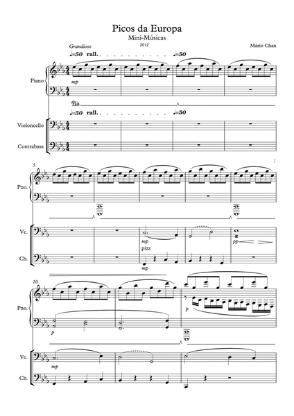 Picos da Europa for flute, piano and cello image number null