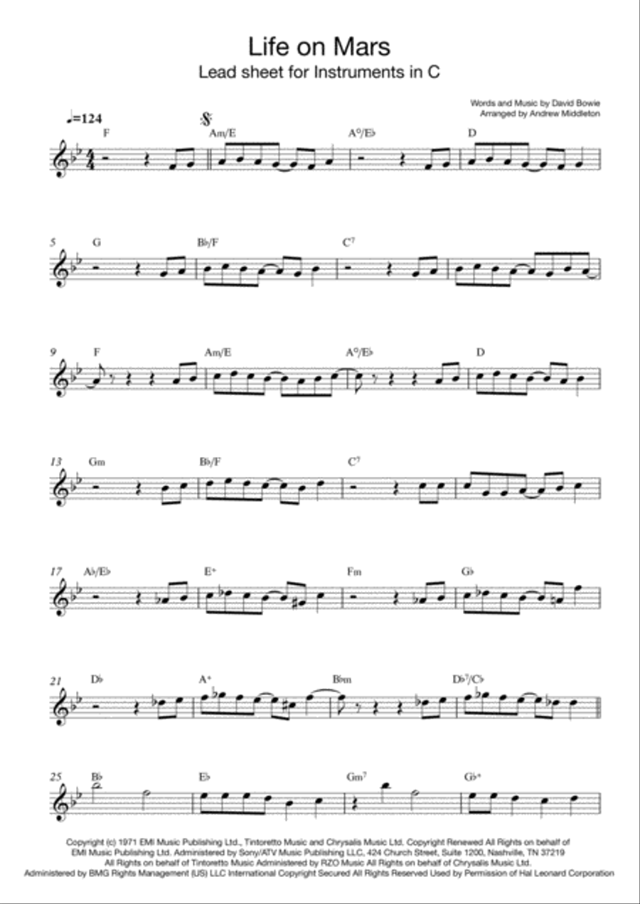 Life On Mars Small Ensemble scores gallery preview page 1