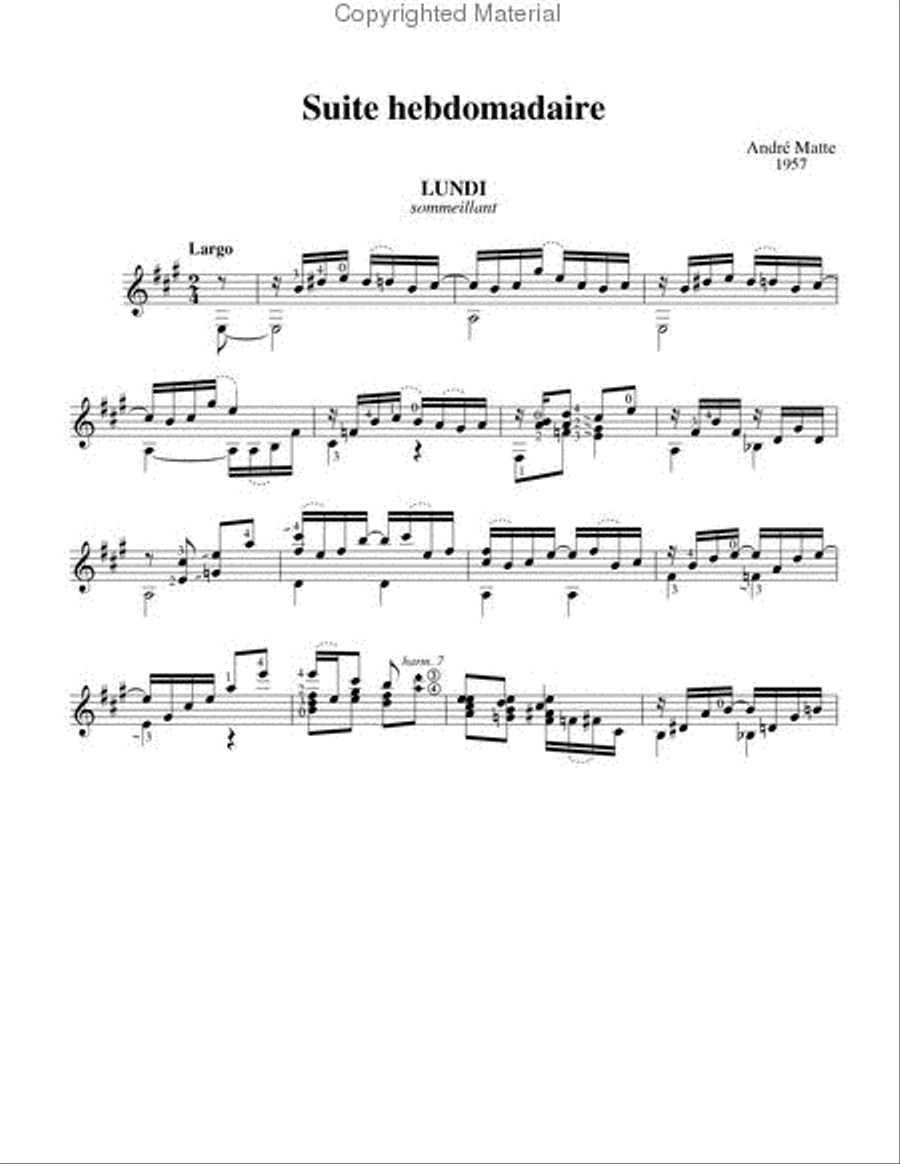 Suite hebdomadaire Suite hebdomadaire Classical Guitar scores gallery preview page 2
