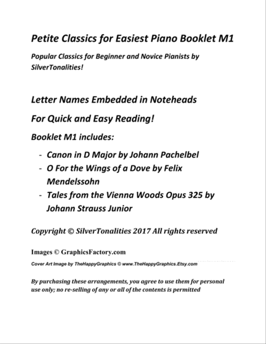 Petite Classics for Easiest Piano Booklet M1 Easy Piano scores gallery preview page 2