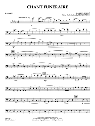 Chant Funeraire (arr. Myron Moss) - Bassoon 1